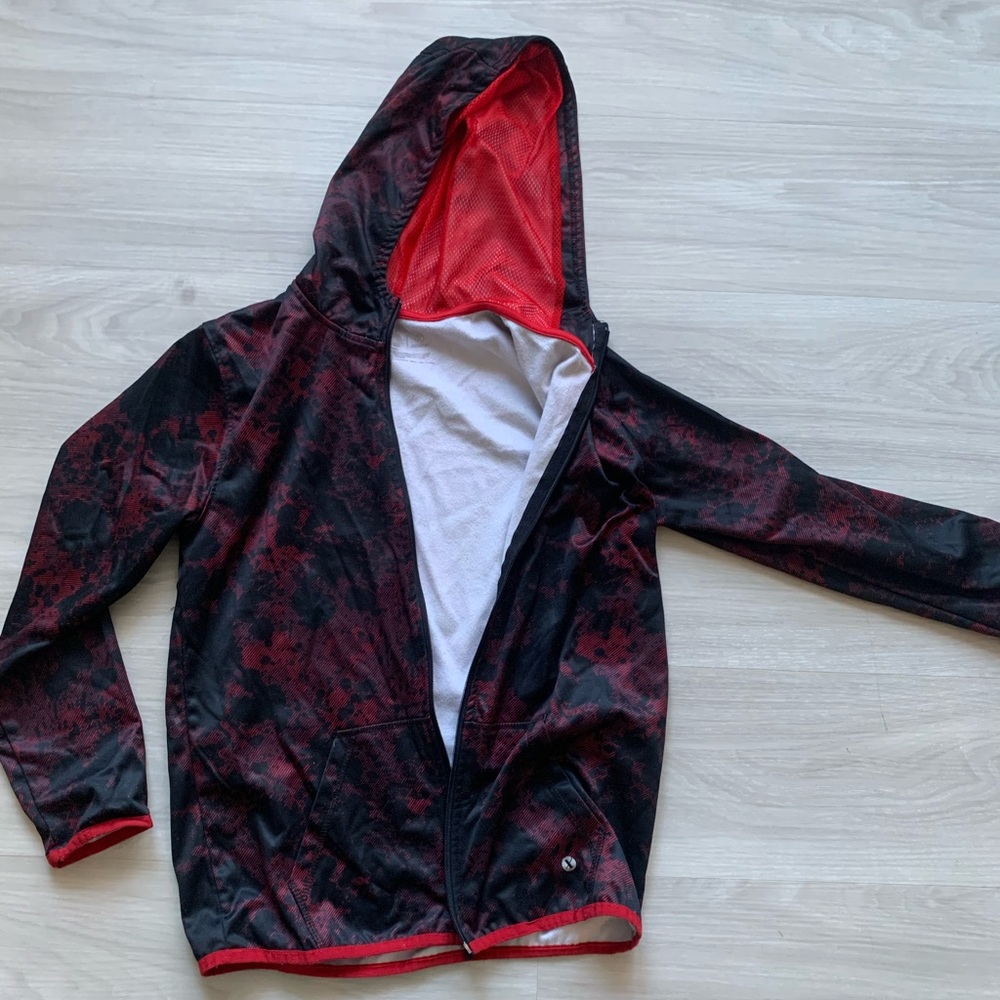 Boys Large 14/16 Xersion Lightweight Hooded Zip Up Jacket (fits XS in Women)